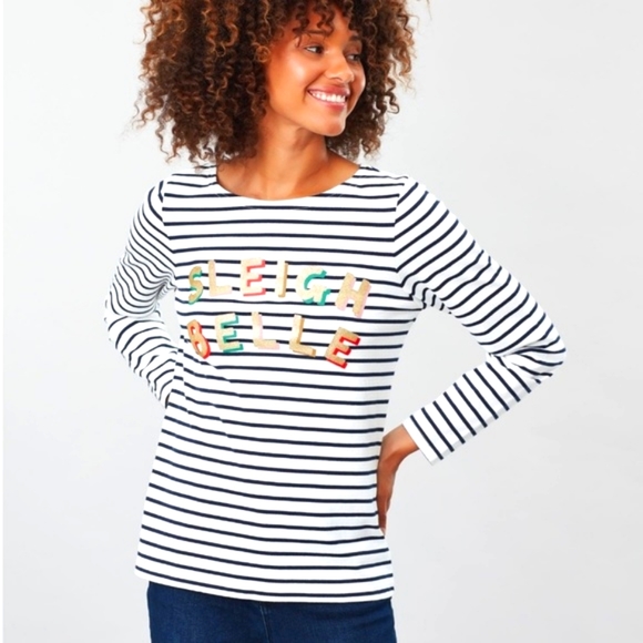 SALE OFR🆕JOULES “SLEIGH BELLE” HARBOUR JERSEY TOP (Sz2) - Picture 3 of 13